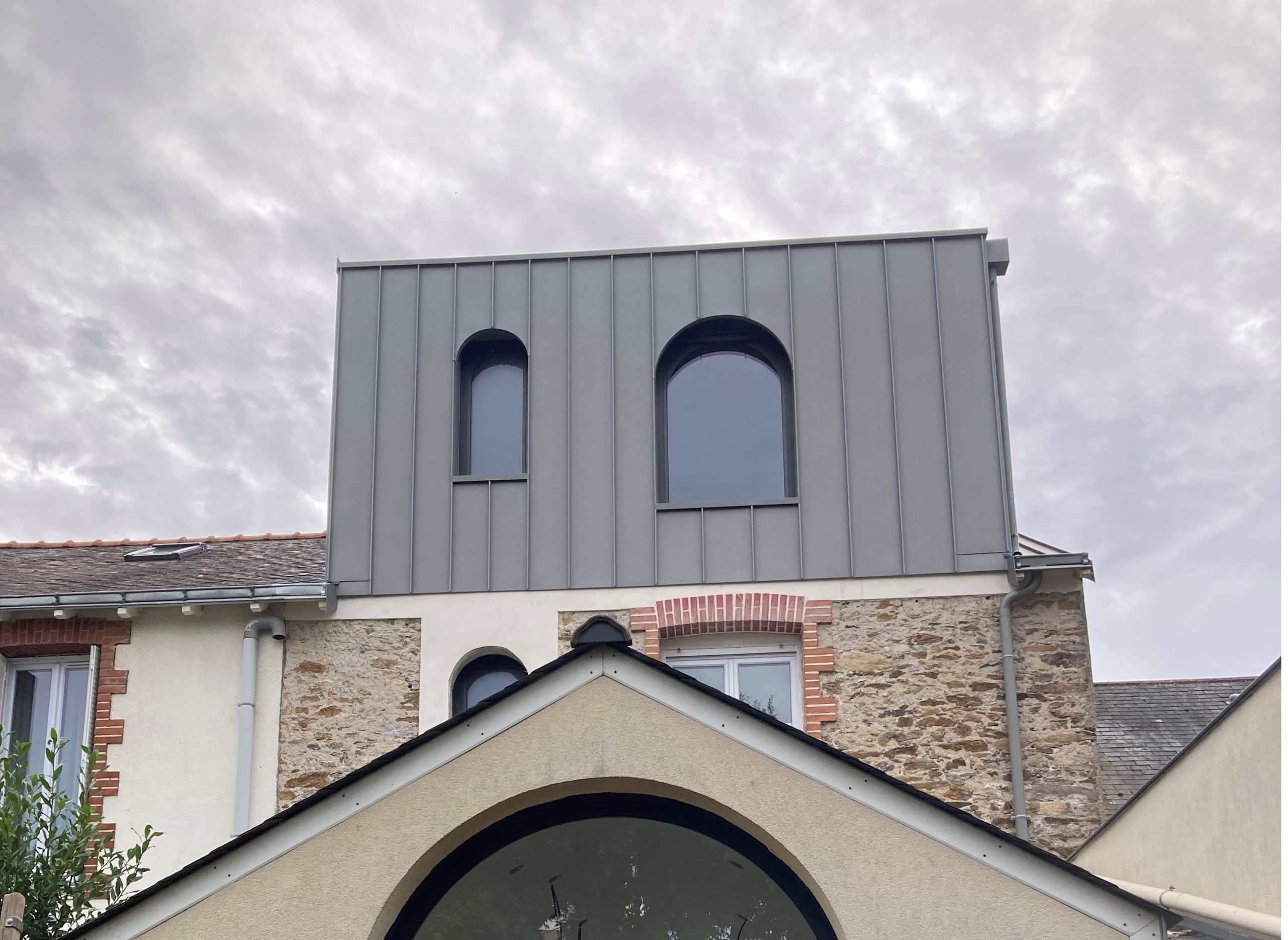 Dernier étage bardage en zinc