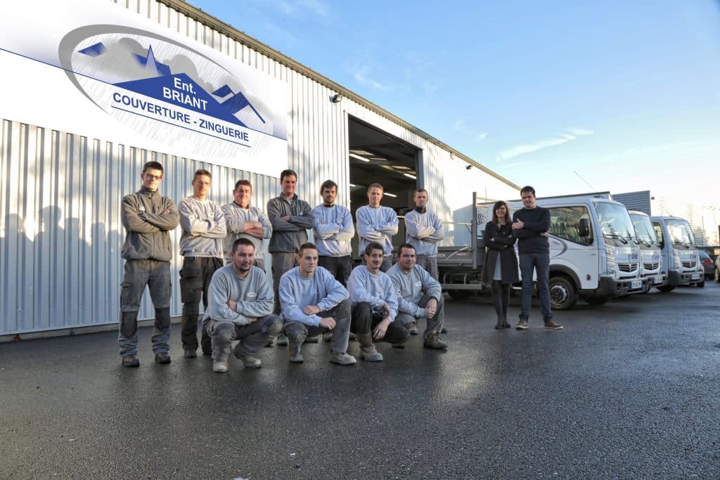 Photo d'équipe ancienne de l'entreprise Briant